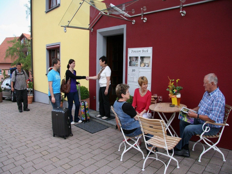 Hauseingang Hotel Pension Beck