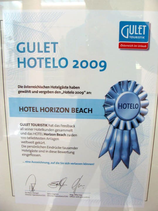 Auszeichnung Hotel Horizon Beach Resort