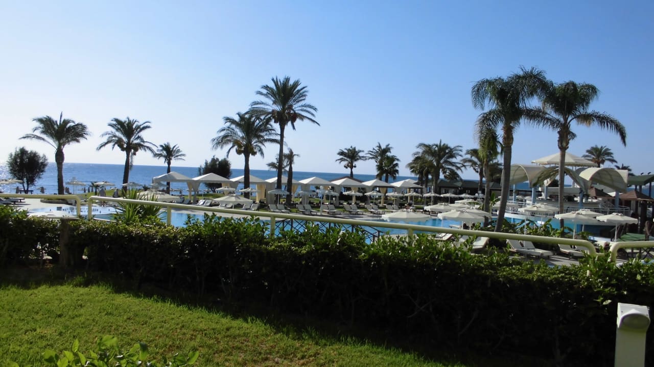 Ausblick von unserer Terrasse Rodos Palladium Leisure & Wellness