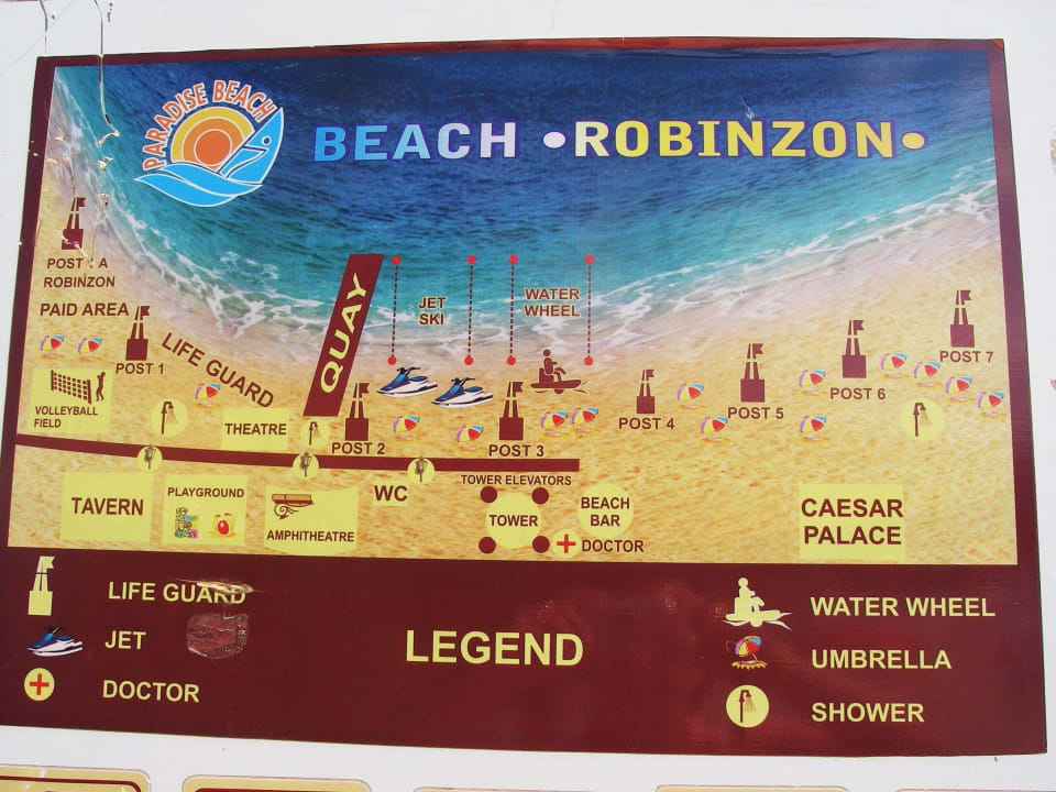 Tablica informacyjna Paradise Beach Hotel