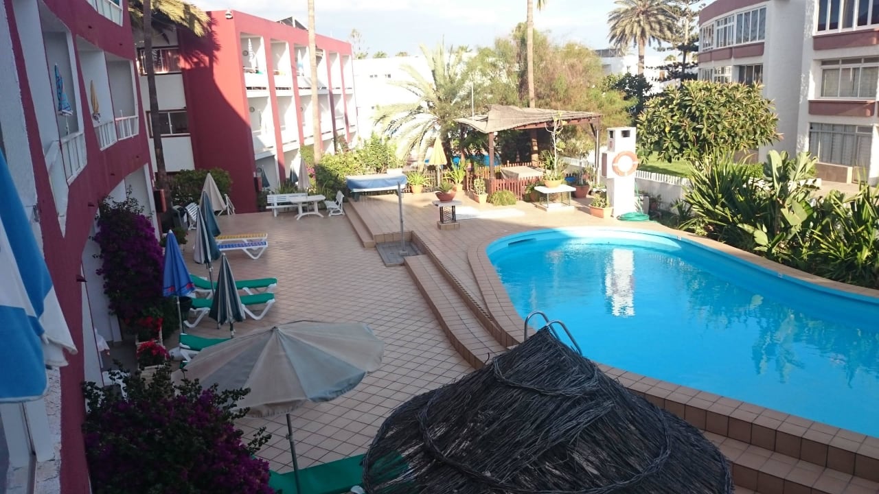 "Der Blick vom Balkon." Apartments Ecuador (Playa del Ingles