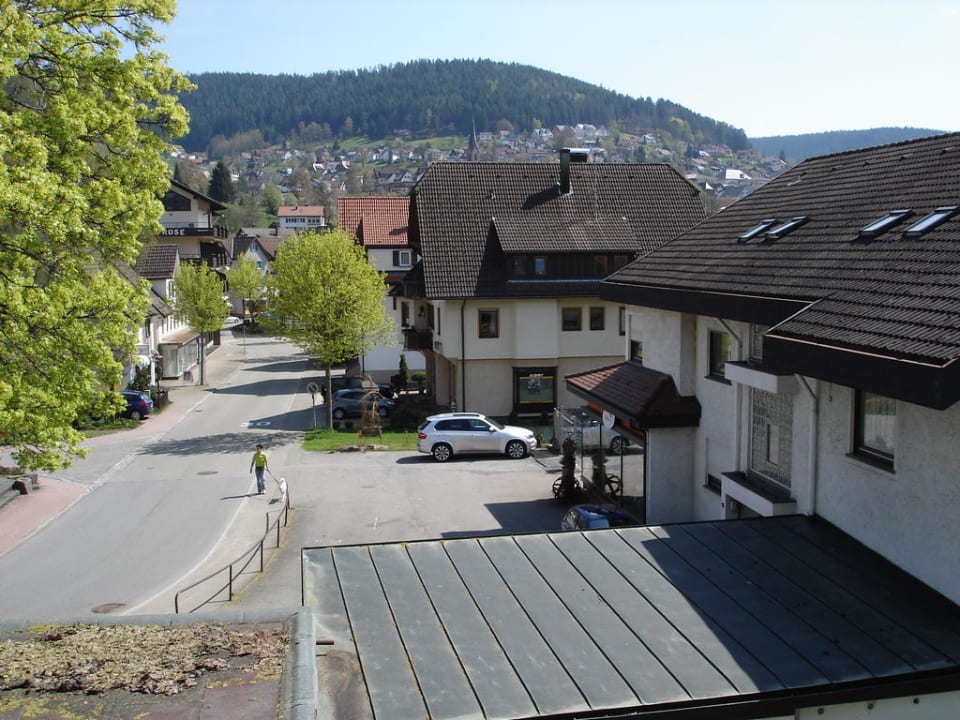 Blick zur Strasse Panoramahotel Berghof