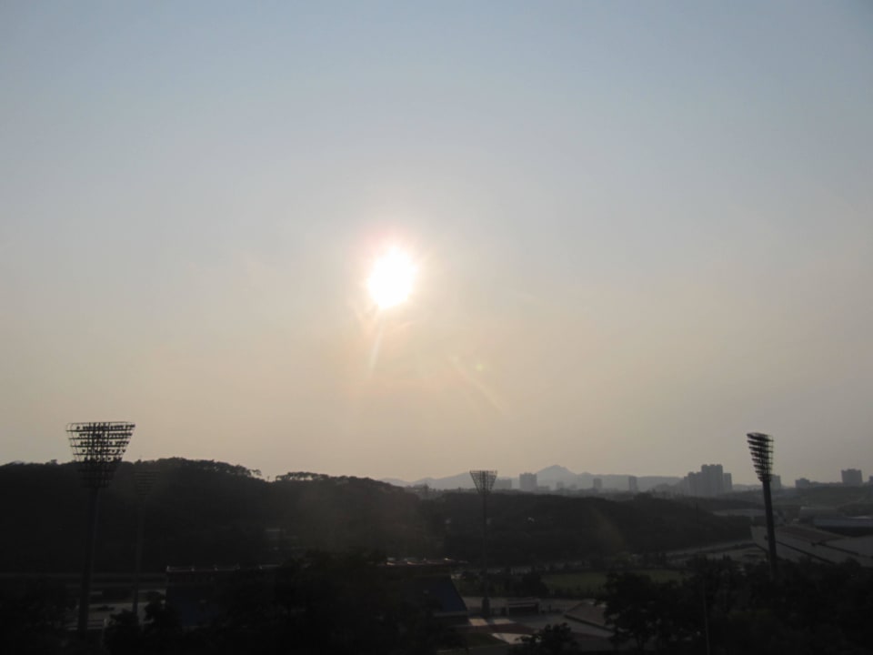 Aussicht vom Balkon Hotel Ryanggang