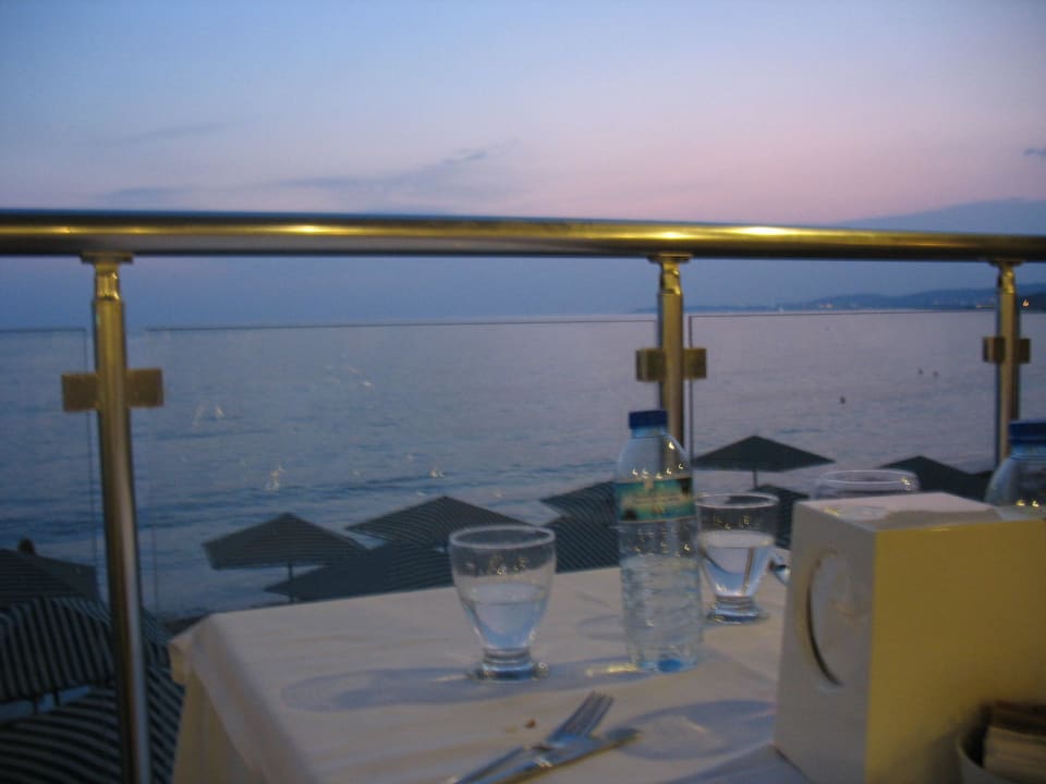 Blick von der Restaurantterrasse Aska Hotel Just in Beach
