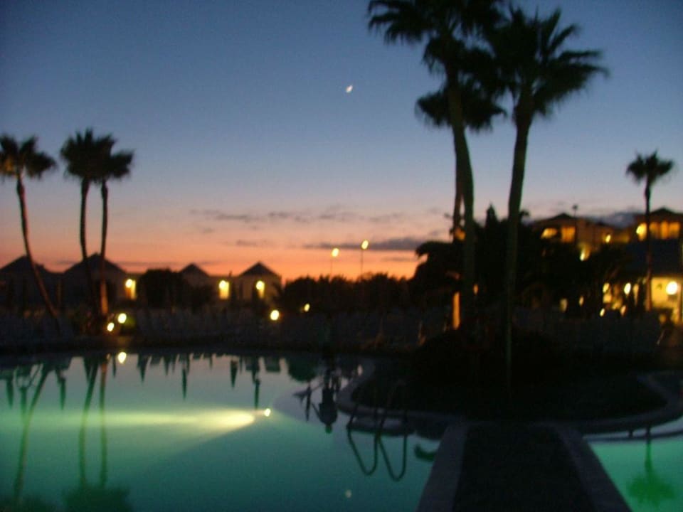 das Hotel beim Sonenuntergang Hotel Riu Gran Canaria