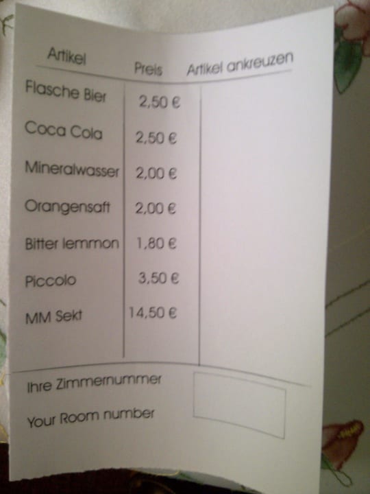 Preise Minibar Hotel Drei Könige