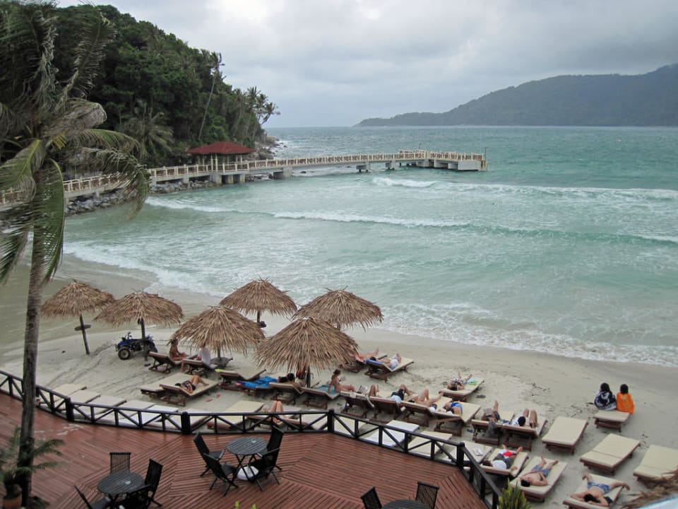 Blick auf Longbeach vom Balkon Hotel Bubu Long Beach Resort
