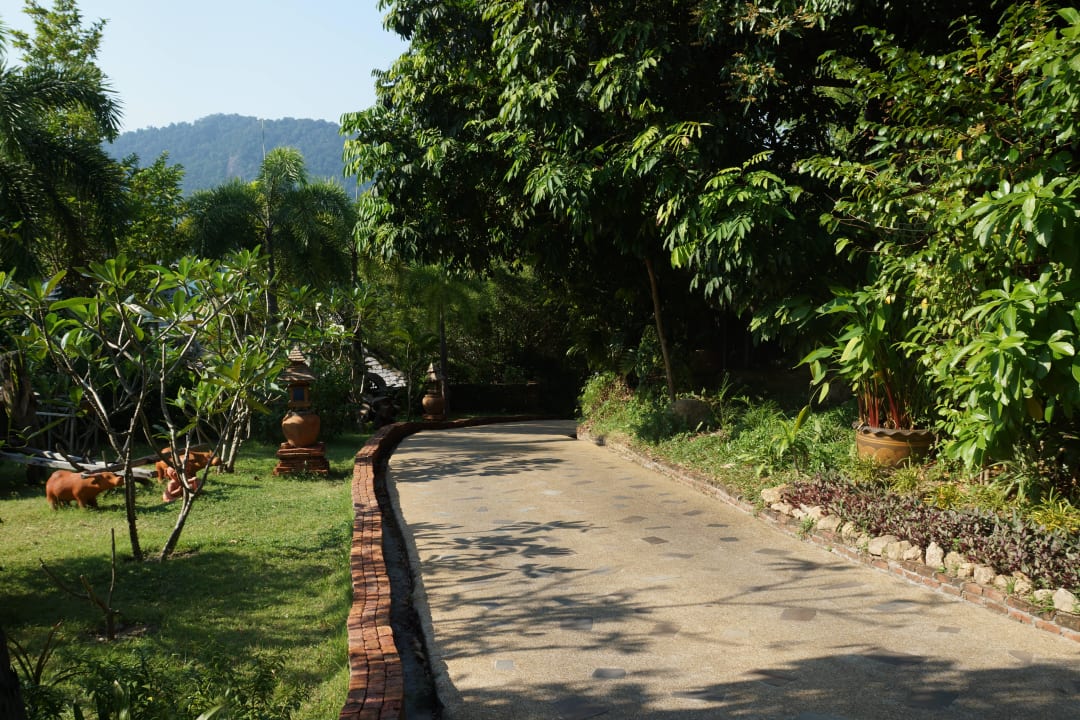 Der Weg durch die Anlage Santhiya Koh Phangan Resort & Spa