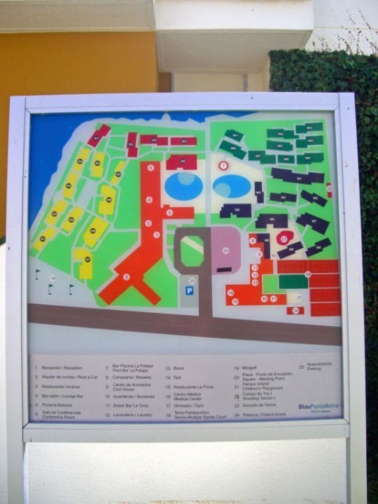 Lageplan Hotel Blau Punta Reina Club blau punta reina