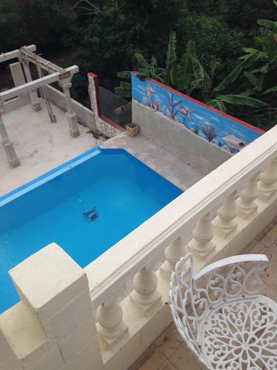 Aussicht auf Pool Ferienhaus Villa MariEnzo