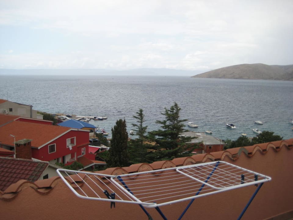 Blick nach Westen Haus Srdoc mit Ferienwohnungen