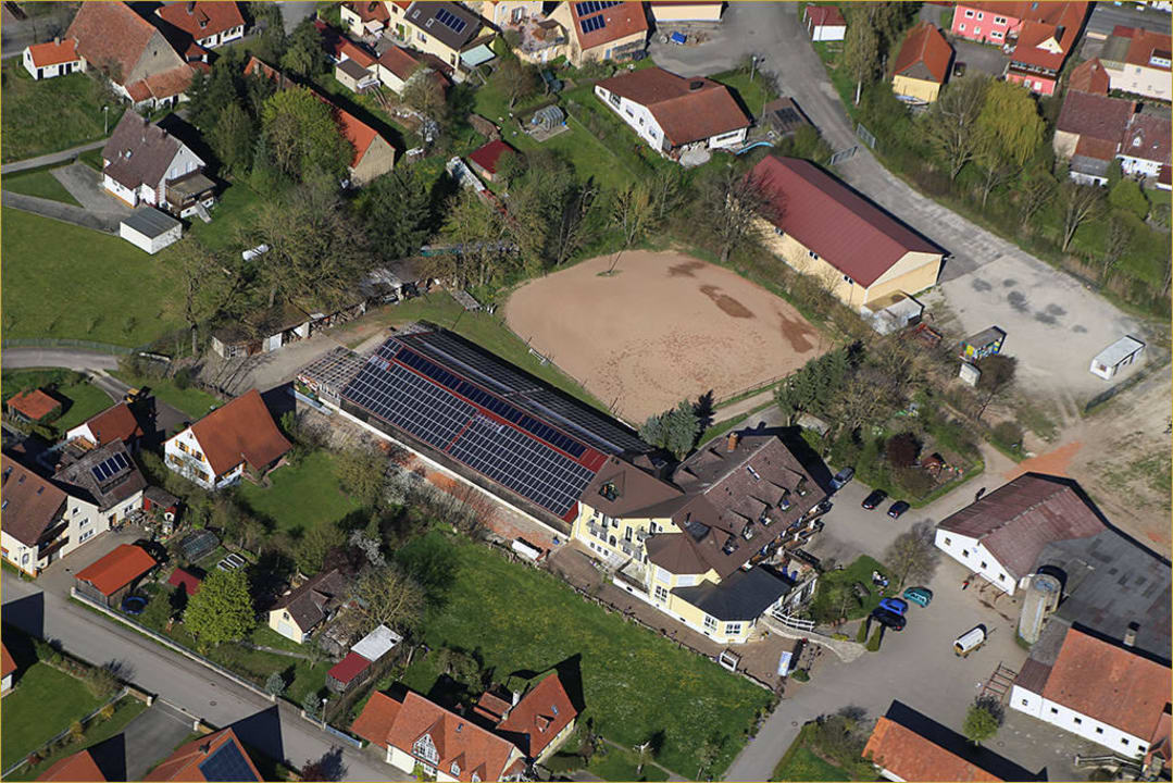 Luftaufnahme Altmühlsee Annäherung Reiterhof Hotel Reiterhof Altmühlsee