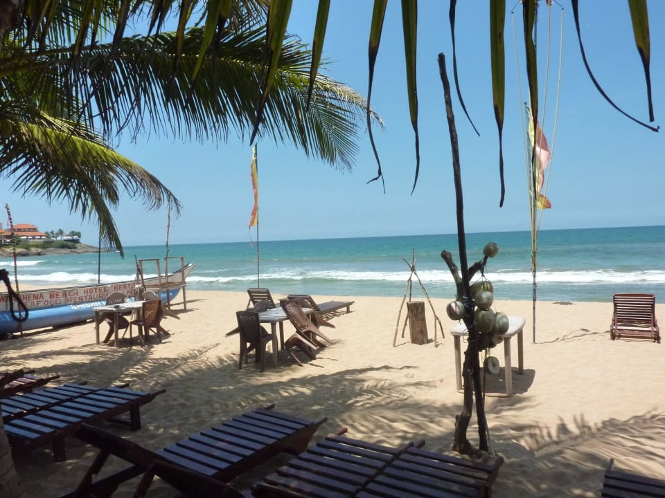 Blick zum Meer von der Beachbar Hotel Bentota Village