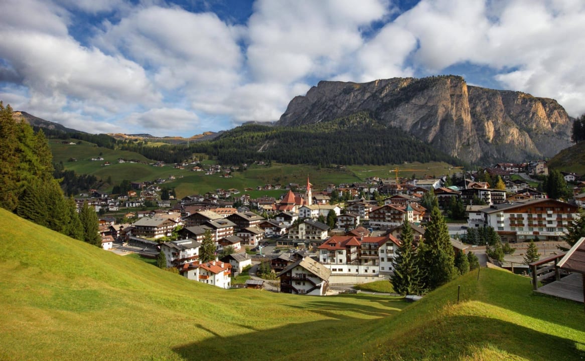 Blick auf Wolkenstein Garni-Hotel La Bercia