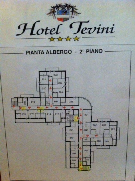 Zimmeranordnung 2. Etage Tevini Dolomites Charming Hotel