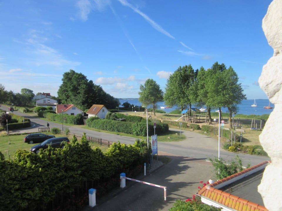 Blick vom Hotelzimmer zum Salzhaff Hotel Haffidyll