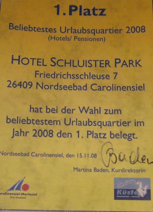 Beliebt! Hotel Schluister Park