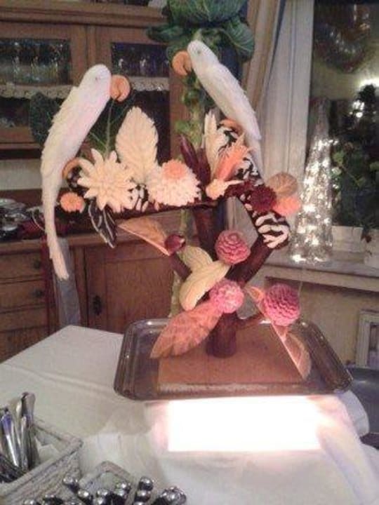 Deko auf Silvesterbuffet Ringhotel Landhotel Buller