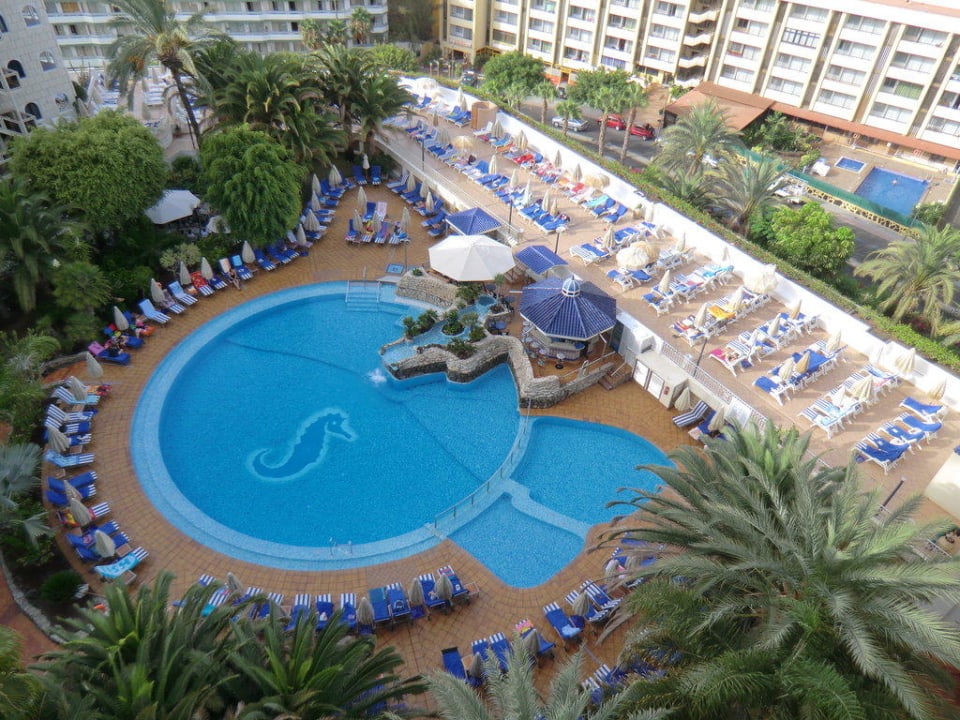 Ausblick vom Balkon Zimmer 1024 Seaside Hotel Sandy Beach