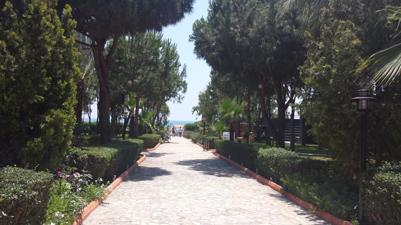 Weg zum Strand  Club Turtas Beach Hotel