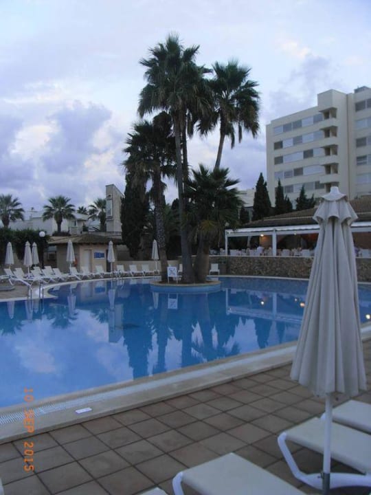 Pool beim Speisesaal Hipotels Mediterraneo Club