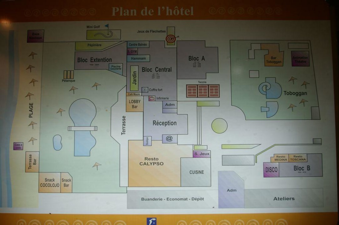 Plan des Hotels Houda Golf & Beach Club