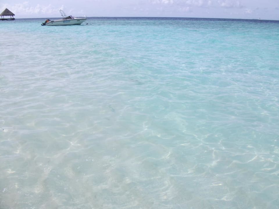 Blick vom Strand auf das Meer Adaaran Club Rannalhi - All Inclusive