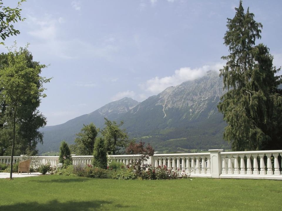 Terrasse mit Panoramablick Hotel Alpina Bad Reichenhall