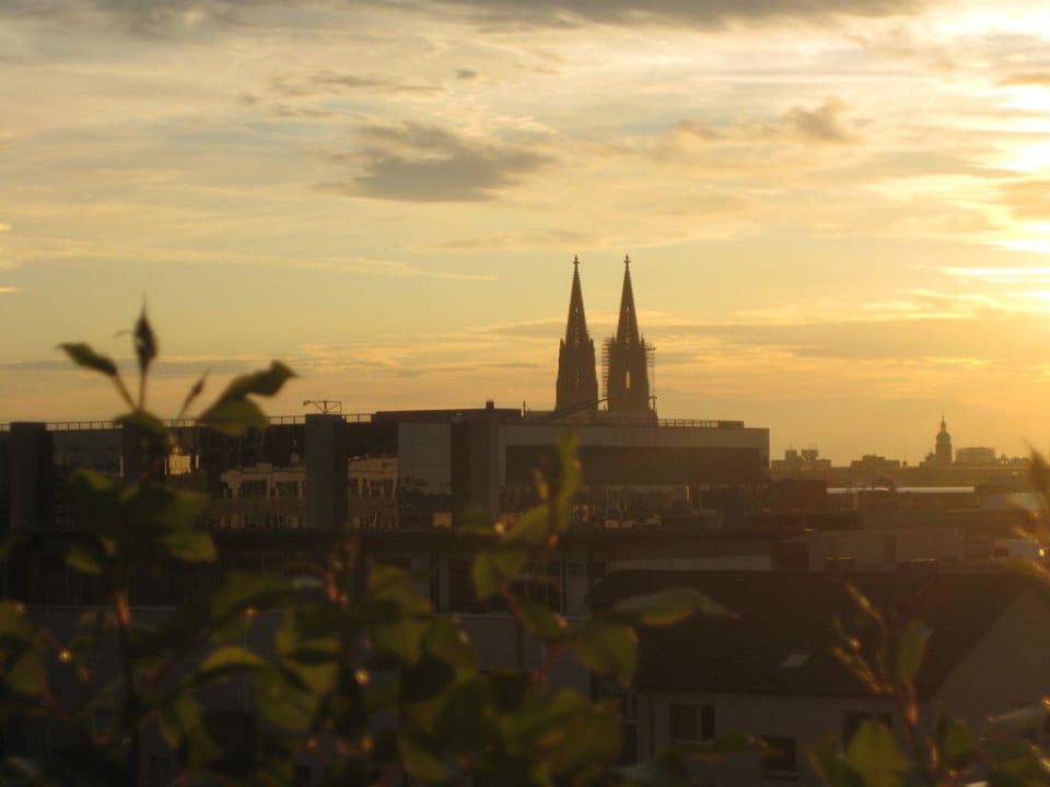 Ausblick von der Terrasse Radisson Blu Hotel Köln
