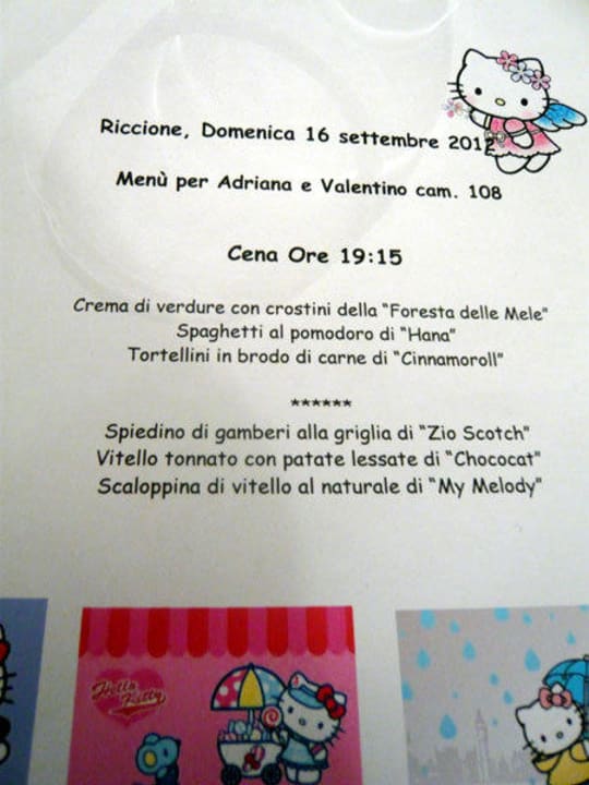 Menuvorschläge für die Kinder Hotel Gran Bretagna