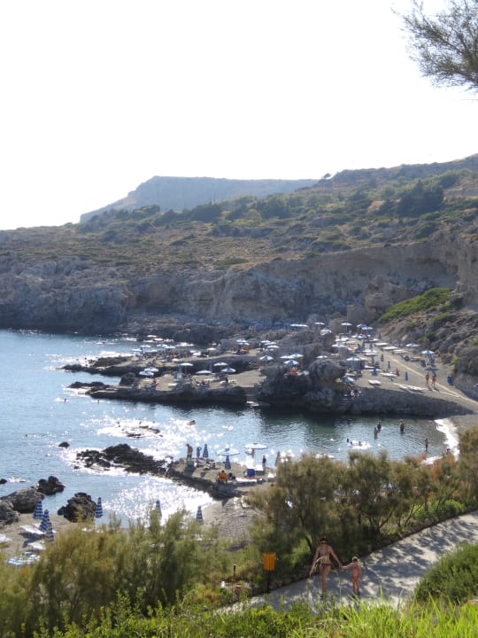Blick zum Strand Hotel Kalithea Mare Palace