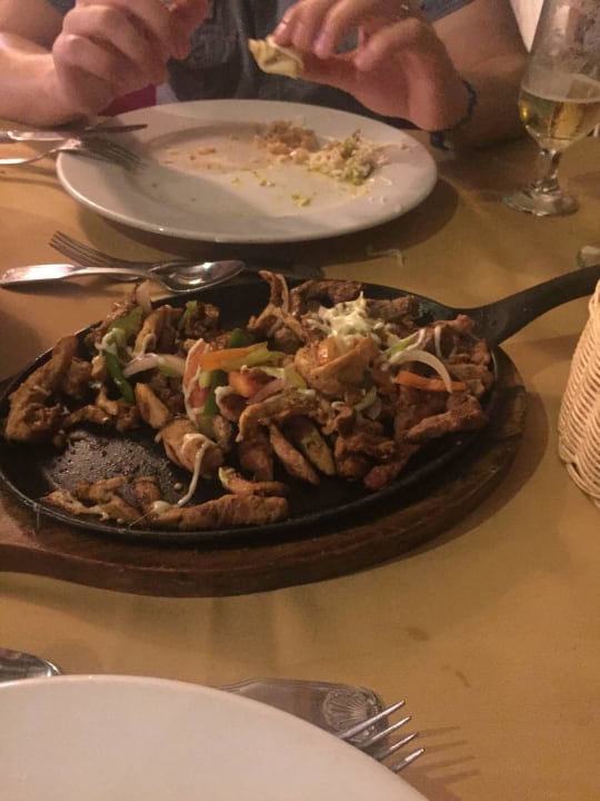 Mexikanisches Restaurant, Fleischpfannne mit torti Marien Puerto Plata
