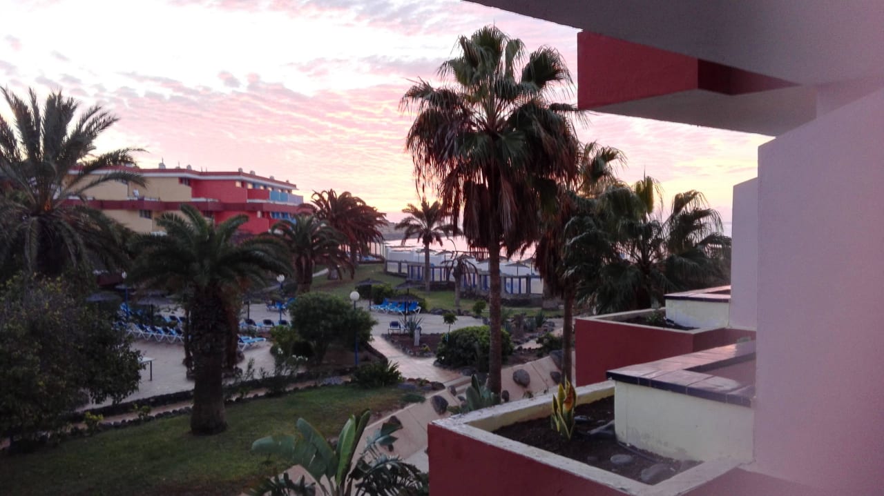 Sonnenaufgang vom Balkon aus gesehen SBH Fuerteventura Playa