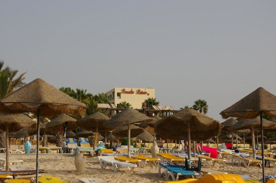 Morgens beim Liegen besetzen  Hotel Paradis Palace