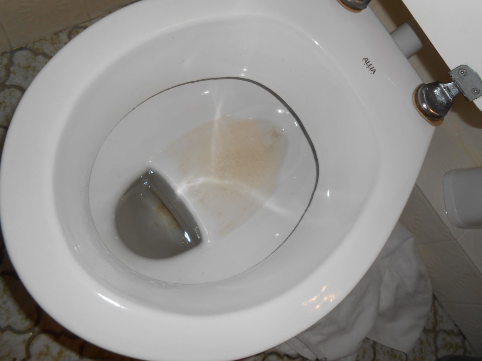 Toilette bei unserer Ankunft Hotel Buschhausen