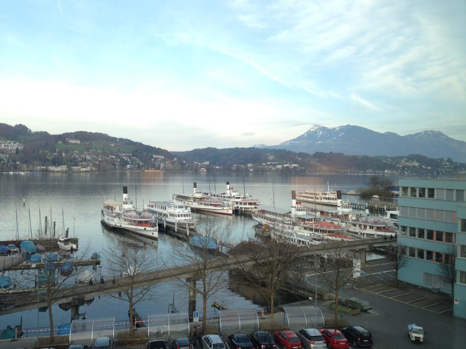 Ausblick auf den See Radisson Blu Hotel Lucerne
