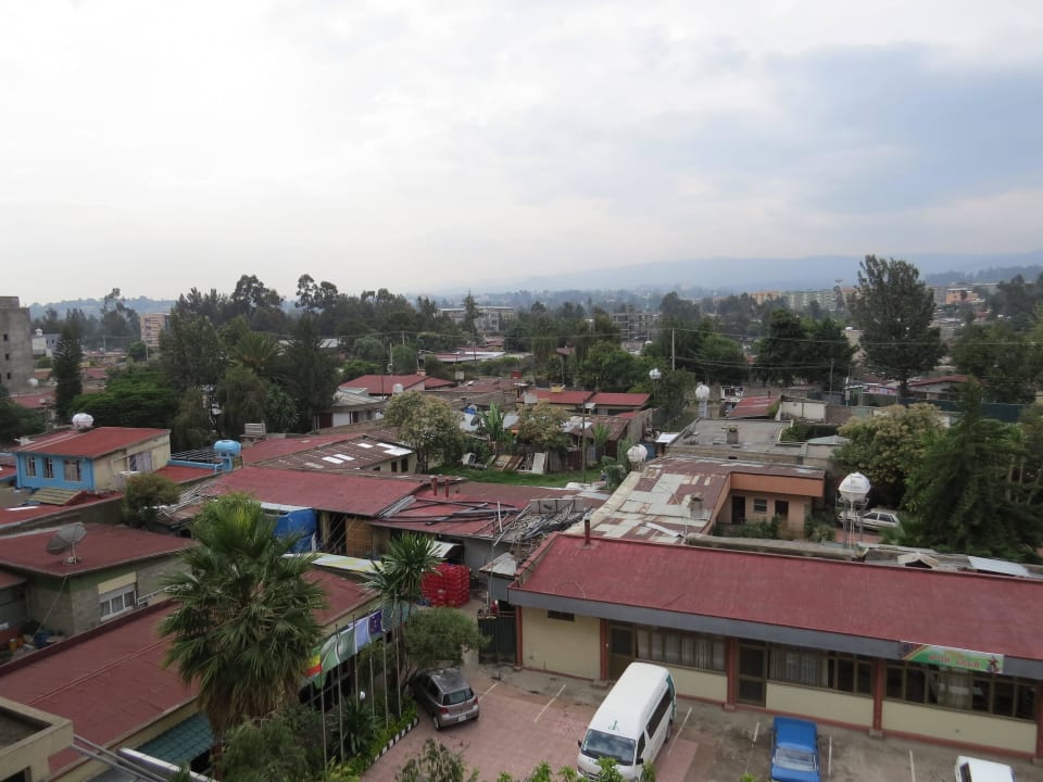 Blick vom Balkon Debre Damo Hotel