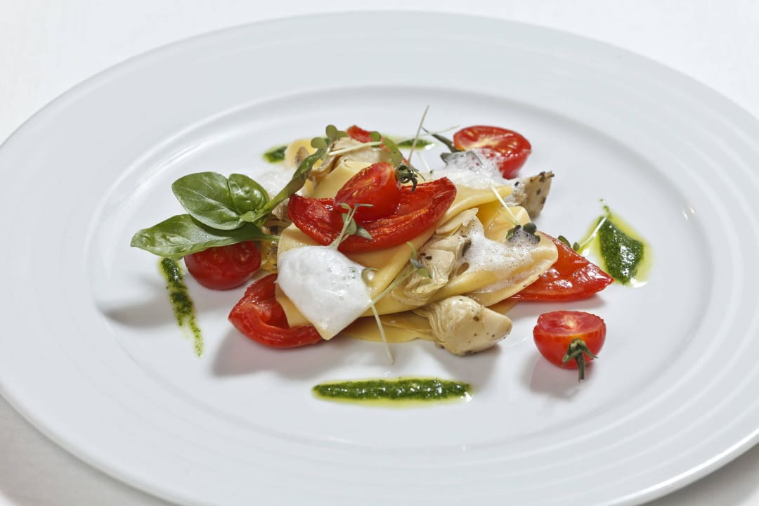 Offene Lasagne mit Artischocken und Tomaten Vitalhotel Rainer
