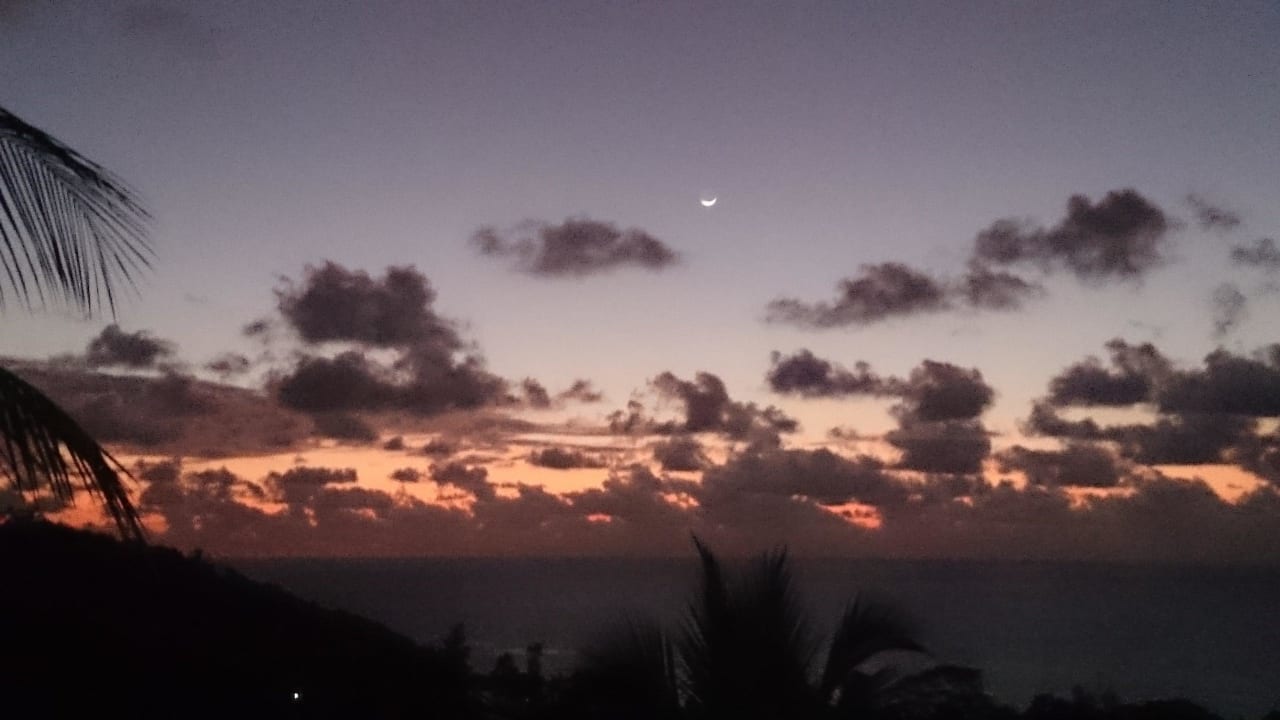Sonnenuntergang von der Terrasse aus! Hotel Anse Takamaka View