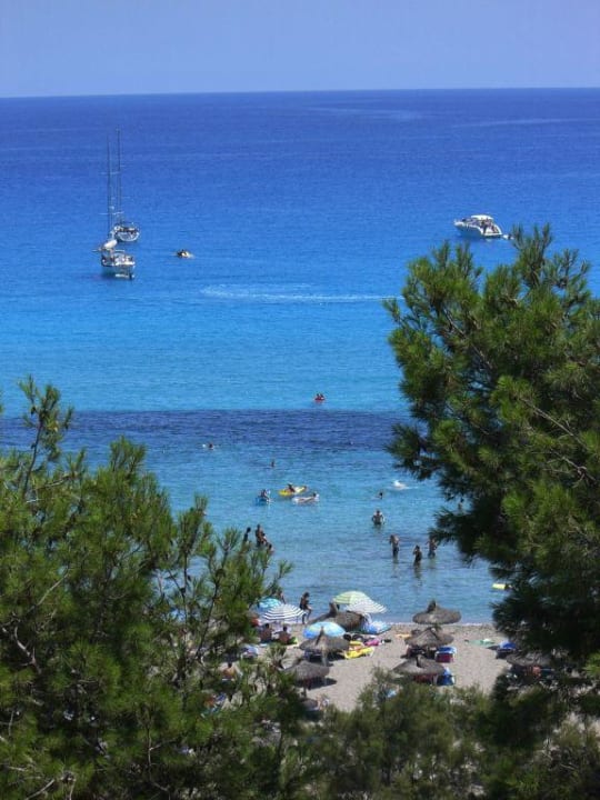 Ausblick vom Zimmer (7.Stock) zum Strand Universal Hotel Castell Royal