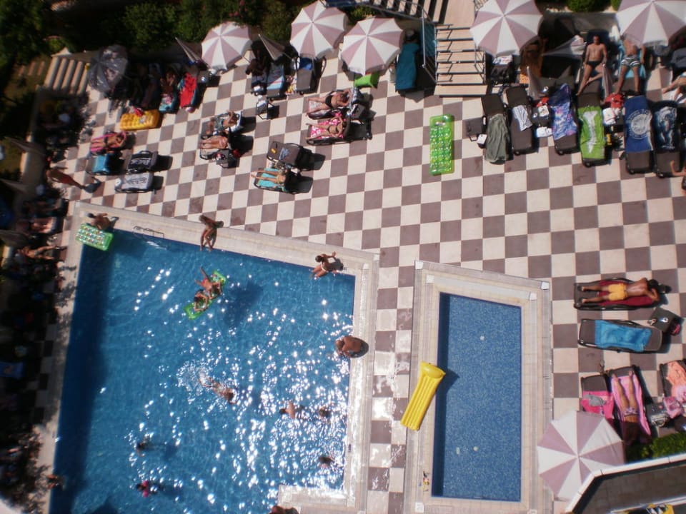 Pool from above Hotel Grand Okan
