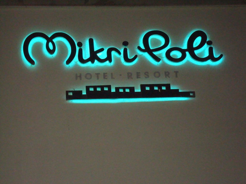 Mikri Poli,Beleuchtung bei Nacht Atlantica Mikri Poli Rhodes