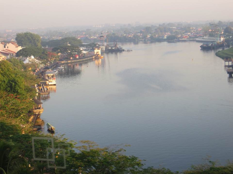 Blick von Hilto Kuching über Sarawak River Hilton Kuching