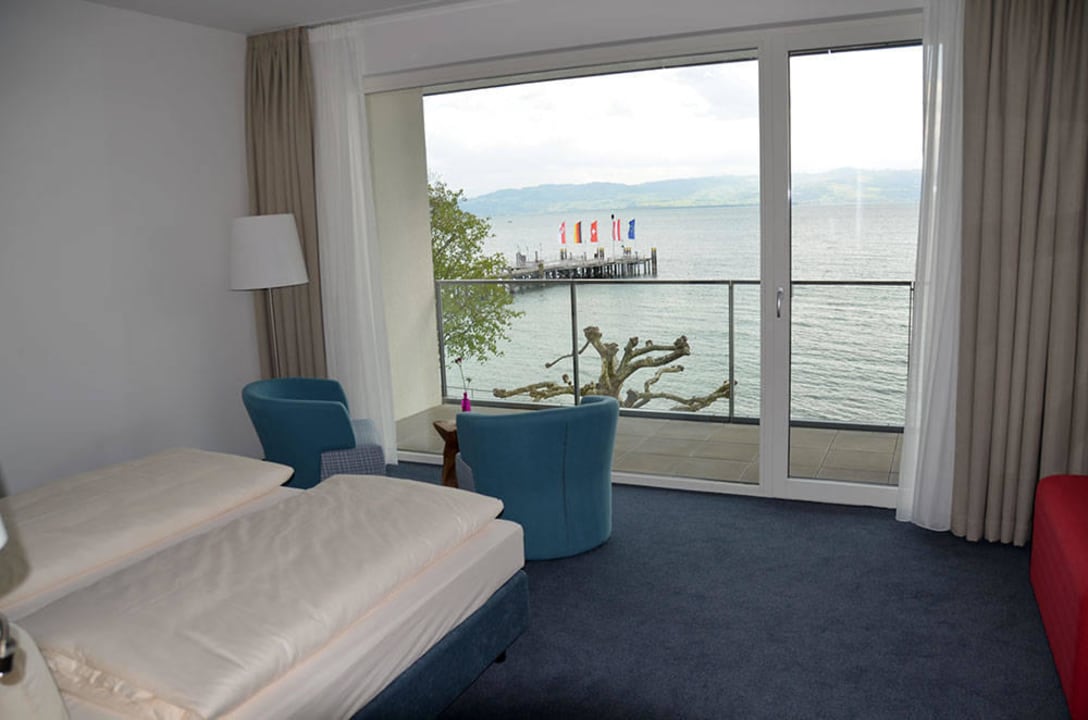 Doppelzimmer mit Blick auf den Bodensee Seehotel Kressbronn