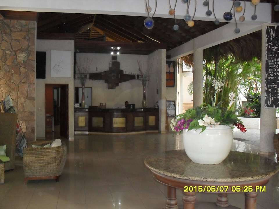 Blick auf die Rezeption Hotel Kite Beach