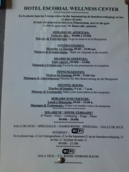 Informationen Bull Escorial & Spa