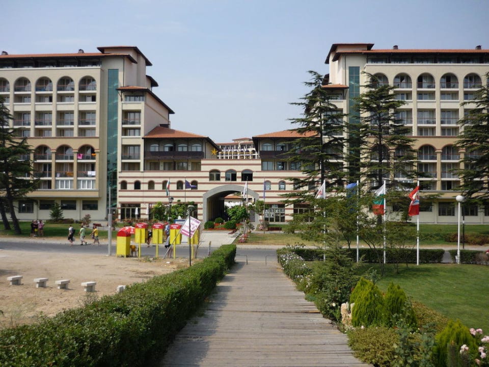 Hotelansicht vom Steg aus Meliá Sunny Beach