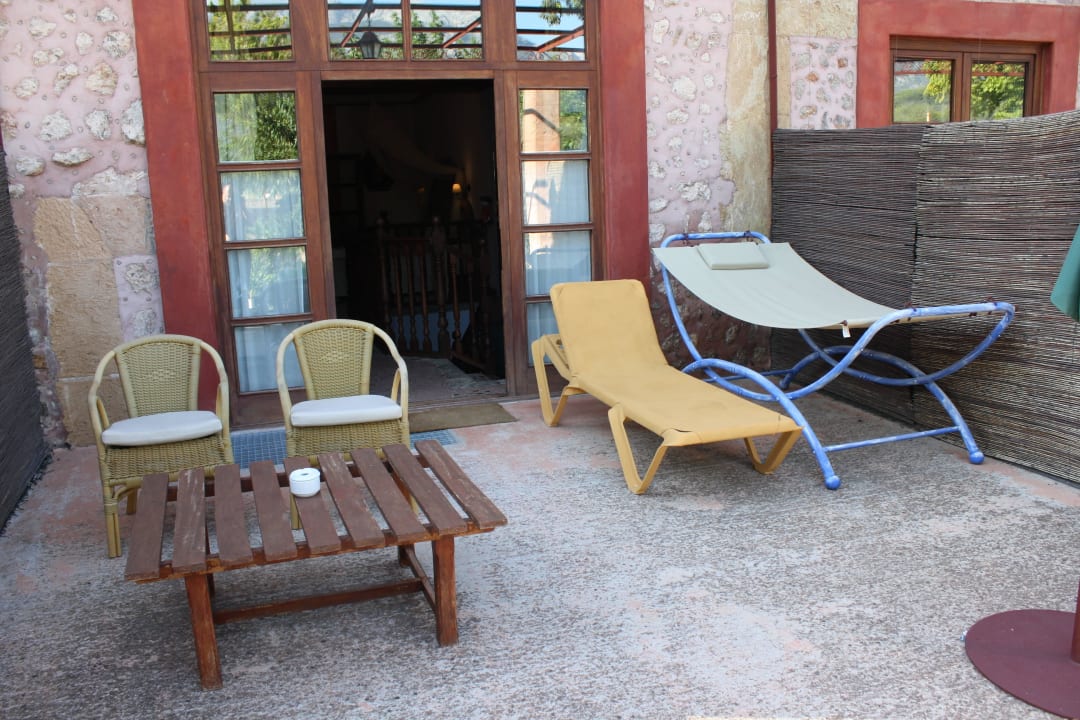 Zimmereingang mit Chill lounge Finca Ca N'Aí