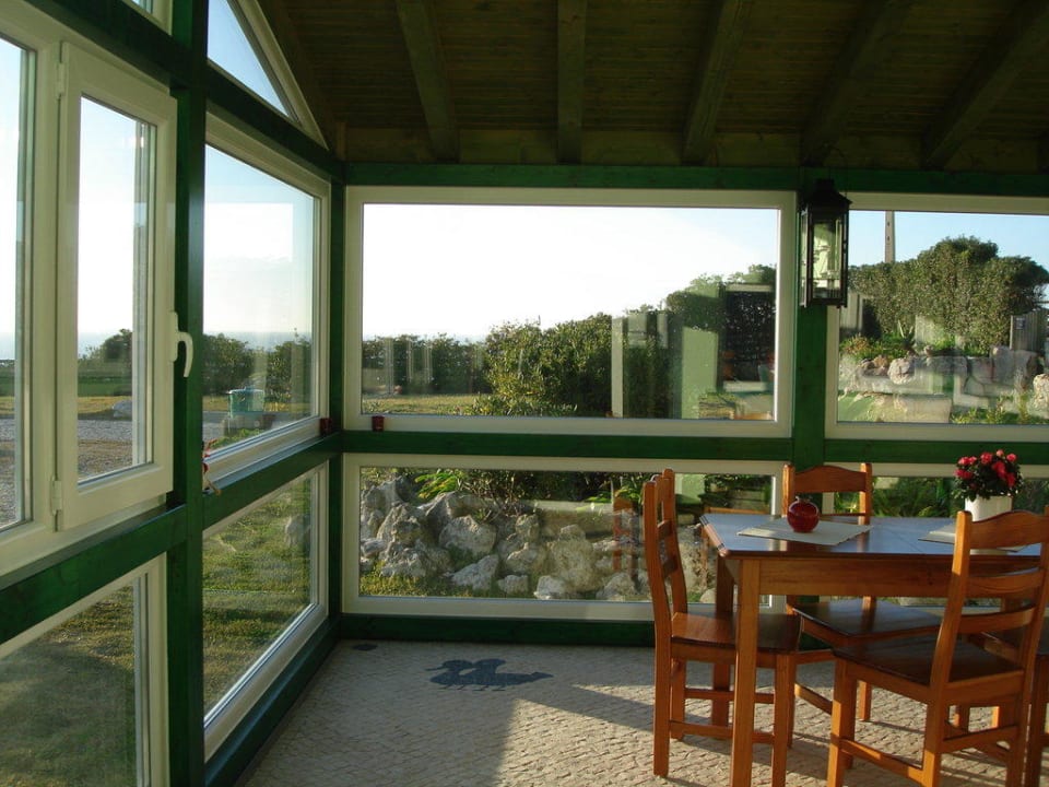 Blick aus dem Wintergarten zum Meer Guest House Casal dos Patos