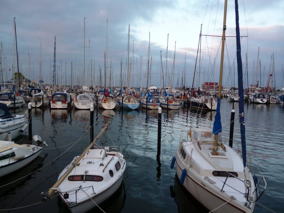 Hafenansicht immer schön zu sehen. Damp Ostsee Resort & Ferienpark
